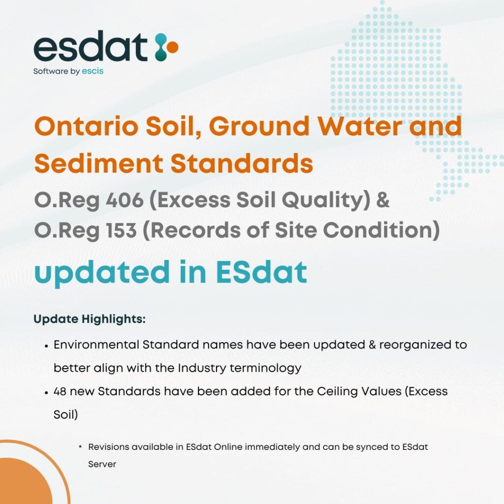 Ontario’s Soil, Groundwater, and Sediment standards O.Reg 406